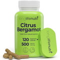 LongLifeNutri Citrus Bergamot Extract 500mg - 120 Vegetarian Capsules, 40% Polyphenolic Flavanones, 4-Month Supply, Plant-Based Anti-Oxidant, Tested, Made in USA LongLifeNutriBuy Supplements Australia