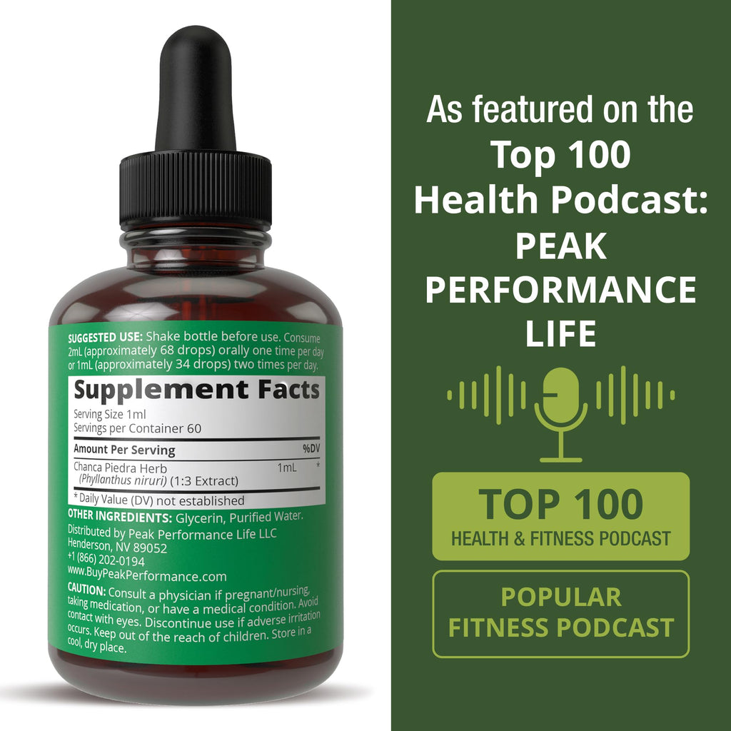 Chanca Piedra Liquid Drops. Stone Breaker - Advanced Kidney Stones Dissolver & Gallbladder Cleanse Support Supplement. USA Tested Chanca-Piedra Stonebreaker. Sugar Free, Gluten Free, Herbal Tincture Peak PerformanceBuy Supplements Australia