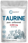 Micro Ingredients Taurine Powder Supplement | 1 KG, 2000mg Per Serving | Unflavored | 100% Pure, Easily Absorbed Free Form | Essential Amino Acids for Exercise, Energy, & Heart Support Micro IngredientsBuy Supplements Australia