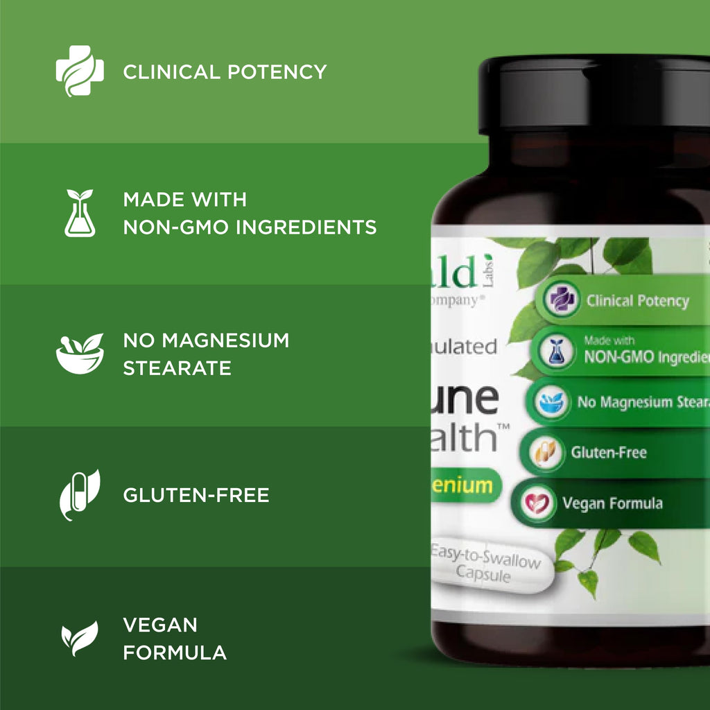 Emerald Labs HashiMune Health - Vegan Thyroid & Immune Support Supplement - Includes SelenoExcell Selenium & Myo-Inositol - 60 Vegetable Capsules (30-Day Supply) EMERALD LABSBuy Supplements Australia