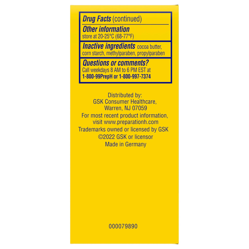 Preparation H Hemorrhoid Suppositories For Itching And Discomfort Relief - 12 Count (Pack of 1) Preparation HBuy Supplements Australia