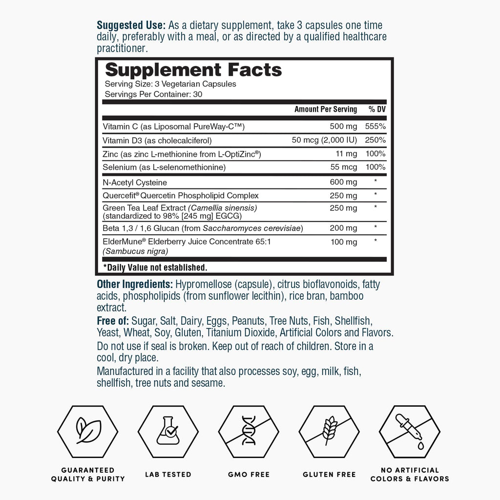 Nature's Lab Gold ImmuneShield - Supports Immune System Health & General Wellness* - 90 Capsules (30 Day Supply) Nature's LabBuy Supplements Australia