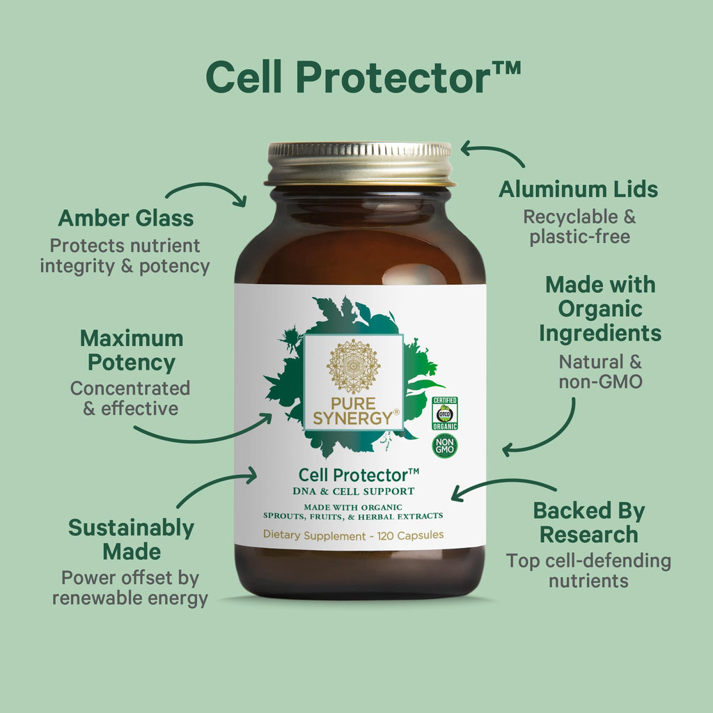 PURE SYNERGY Cell Protector | Cellular Health Supplement | Cell and Immune Support with Selenium and Organic Cruciferous Vegetables | for Healthy Aging & Detoxification (120 Capsules) PURE SYNERGYBuy Supplements Australia
