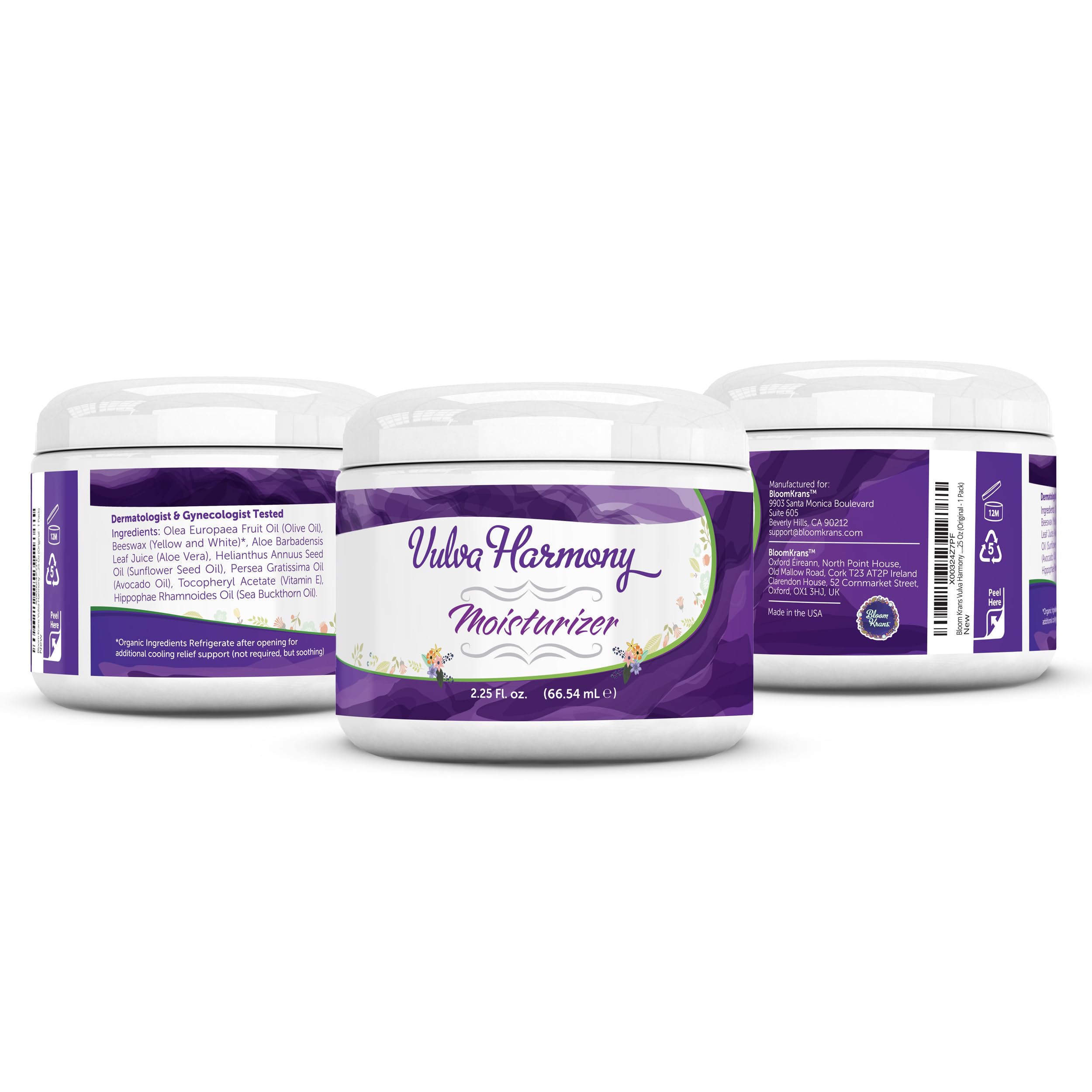 Bloom Krans Vulva Harmony Moisturizer - Vaginal Moisturizer for Women | Dryness, Vaginitis, Itch Relief Bloom KransBuy Supplements Australia