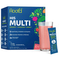 Root'd Multivitamin Powder with 3X Electrolytes for Men - 24 Vitamins & Minerals, 3X Electrolytes, 9 Organic Superfoods, Probiotics & Enzymes Root'd