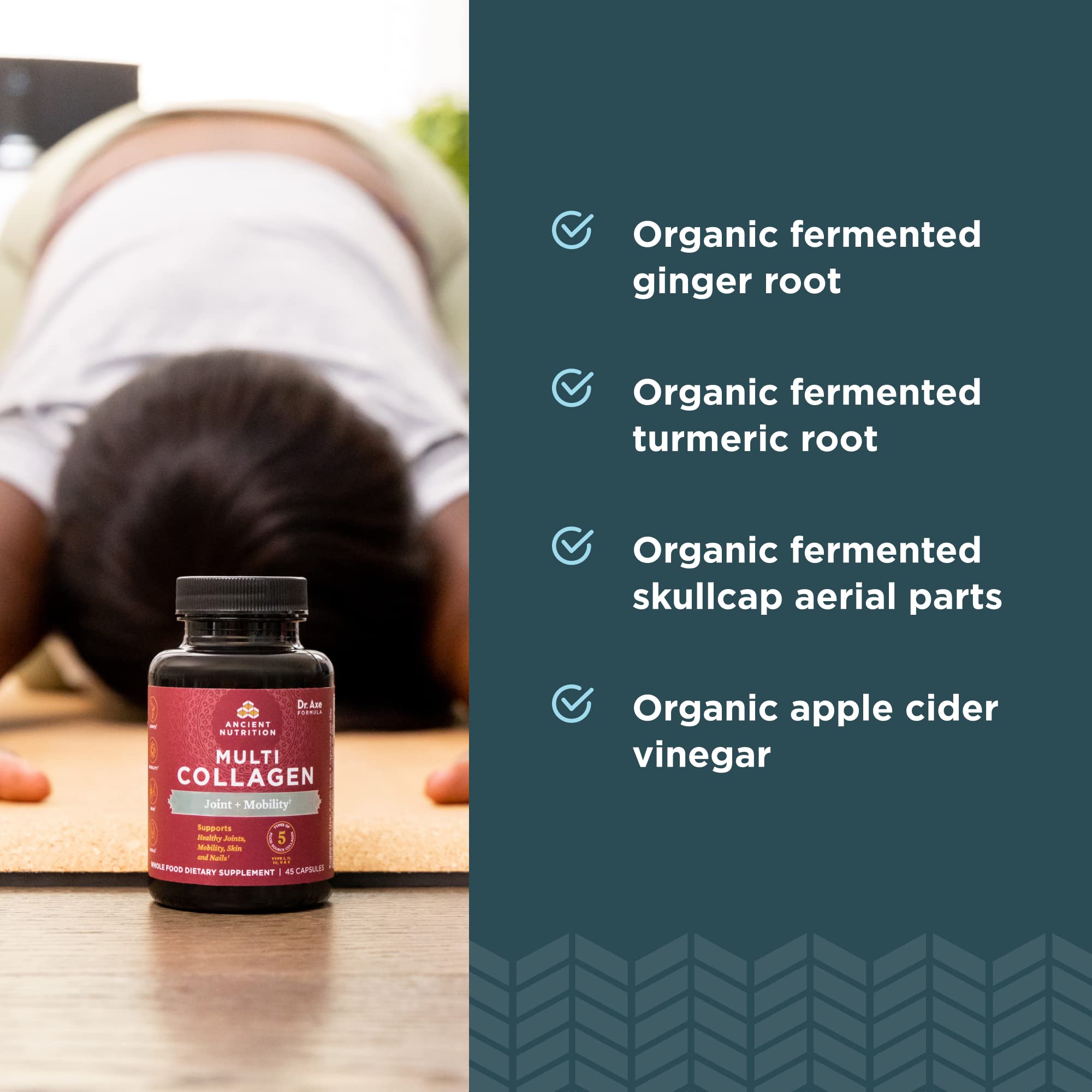 Ancient Nutrition Collagen Pills for Joint Support, Multi Collagen Capsules 45 Ct, Joint + Mobility, Supports Joints, Skin & Nails, Exercise Recovery, Paleo and Keto Friendly, Gluten Free Ancient NutritionBuy Supplements Australia