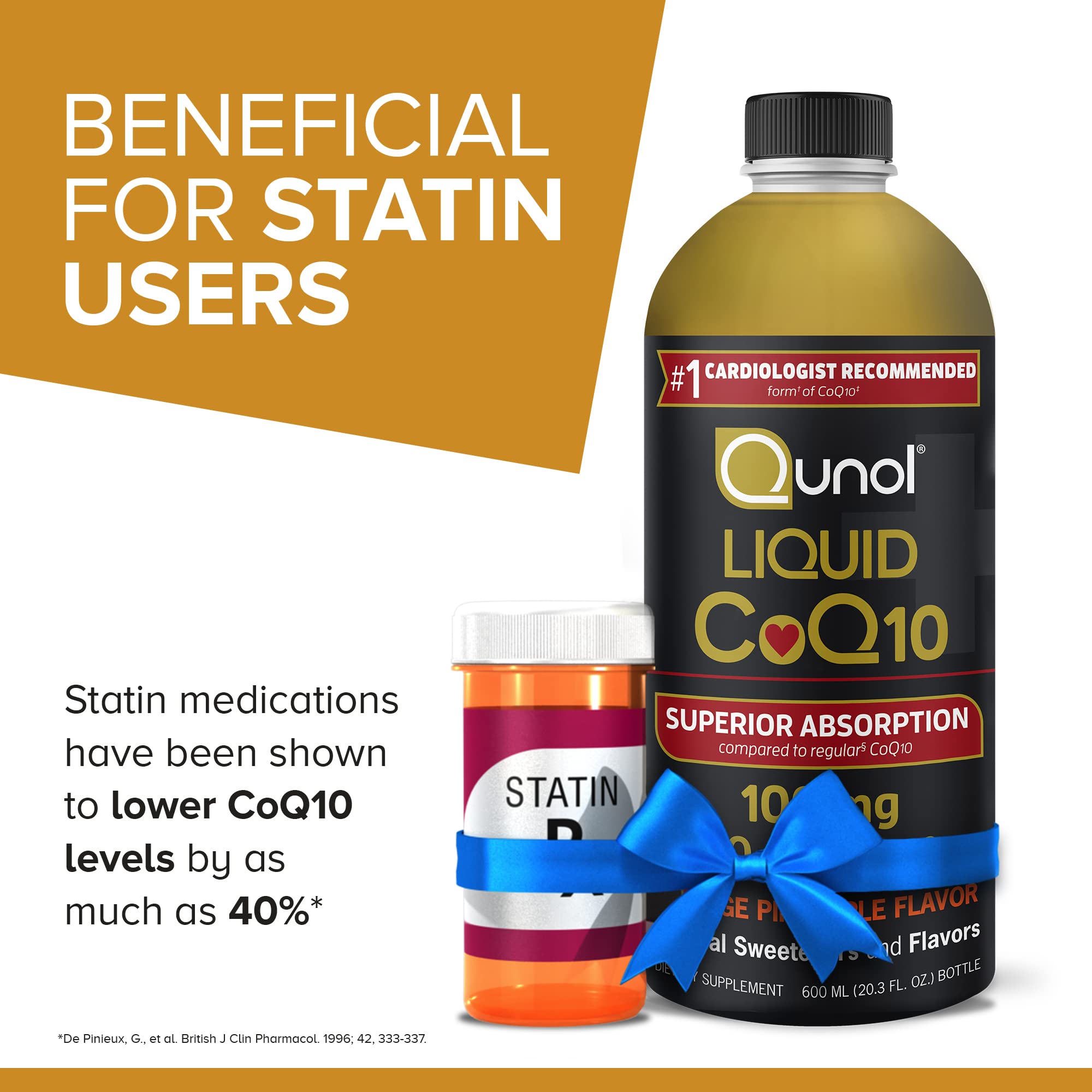 Qunol Liquid CoQ10 100mg, Superior Absorption Natural Supplement Form of Coenzyme QunolBuy Supplements Australia