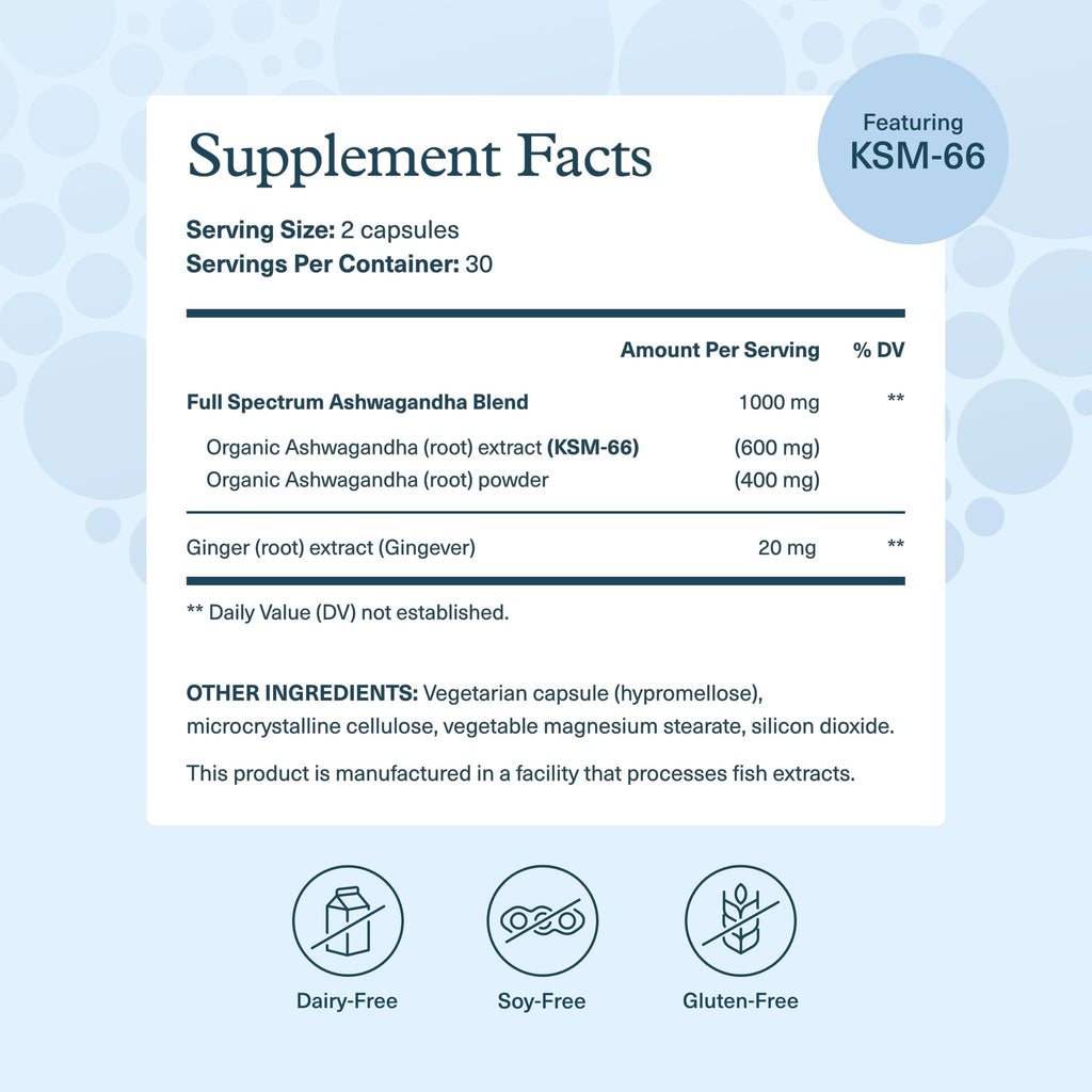 Youtheory Ashwagandha - with Organic KSM-66 Ashwagandha - Herbal Blend to Support Stress Relief & Energy Levels* - Helps Support Mood* - 60 Vegetarian Capsules (30-Day Supply)