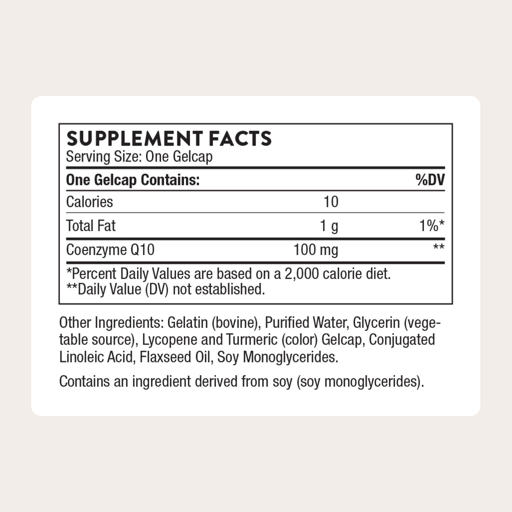 THORNE - CoQ10 - 100mg Optimally Absorbed Ubiquinone Supplement - Supports Heart Health, Brain Function, Cellular Energy Production & Healthy Aging