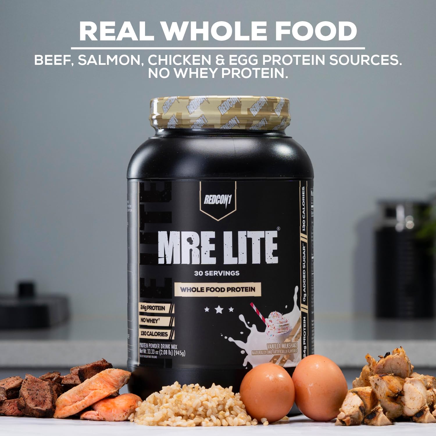 REDCON1 MRE Lite Whole Food Protein Powder, Peanut Butter Cookie - Low Carb & Whey REDCON1Buy Supplements Australia