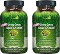 Irwin Naturals Women's Living Green Liquid-Gel Multi - 120 Liquid Softgels, Pack of 2 - Includes 70 Essential Nutrients, Vitamins & Minerals Irwin Naturals