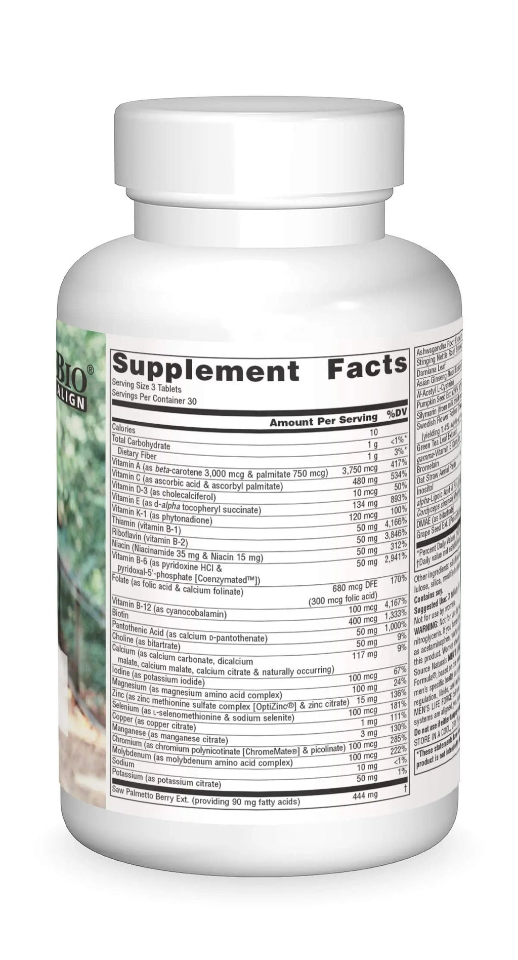 Source Naturals Men's Life Force Multiple Daily Multivitamin & Immune Health Supplement - 13 Essential Vitamins, Nutrients & Minerals - 180 Tablets Source Naturals