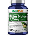 NusaPure Bitter Melon Extract 10,000 mg 180 Vegan Caps (100% Vegetarian, Non-GMO, Gluten-Free, 10% Bitter Principles) Bioperine NusaPureBuy Supplements Australia
