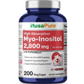 NusaPure Myo-Inositol - Suitable for Vegetarian/Vegan, Non - GMO - 2800mg, 200 Capsules NusaPureBuy Supplements Australia