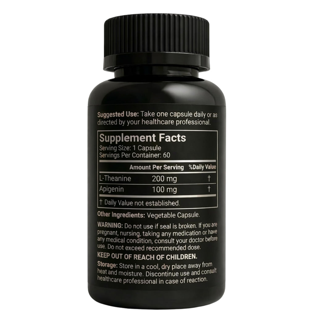 Mindvance Apigenin 100mg with L-Theanine 200mg Supplement Capsules for Sleep Support, Relaxation, Clarity & Calm | Melatonin Free | 60 Vegan Capsules MindvanceBuy Supplements Australia