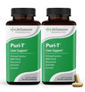 LifeSeasons Puri-T - Liver Cleanse & Detox Support Supplement - Resveratrol N-Acetyl Cysteine Milk Thistle Artichoke & Turmeric - Supports Tissue Regeneration & Healthy Bile - 60 Capsules (Pack of 2) LifeSeasons buy supplements Au