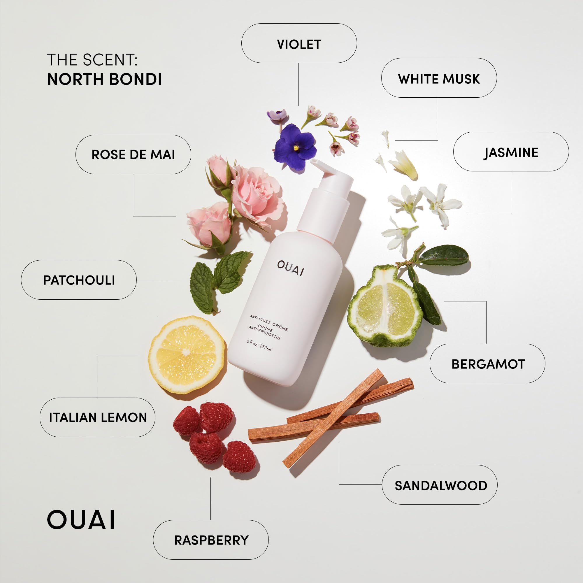 OUAI Anti Frizz Cream - Moisturizing Hair Cream with Frizz Control & Heat Protection - Provides Lasting Hydration with Jackfruit & Beetroot Extract - Paraben, Phthalate & Sulfate Free (6 oz) OUAIBuy Supplements Australia