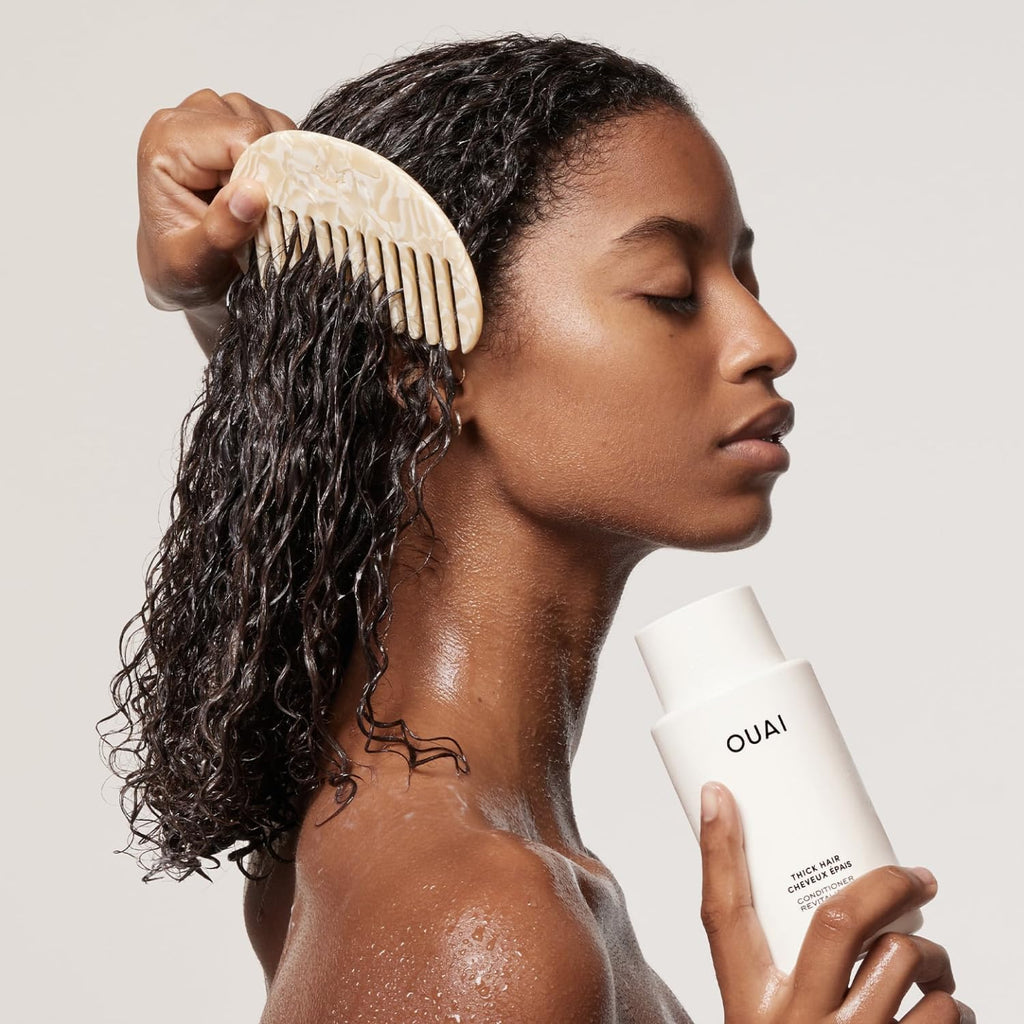 OUAI Thick Hair Conditioner Refill - Moisturizing Conditioner for Dry, Frizzy Hair - Keratin, Marshmallow Root, Shea Butter and Avocado Oil - Paraben, Phthalate & Sulfate Free (32 Oz) OUAIBuy Supplements Australia