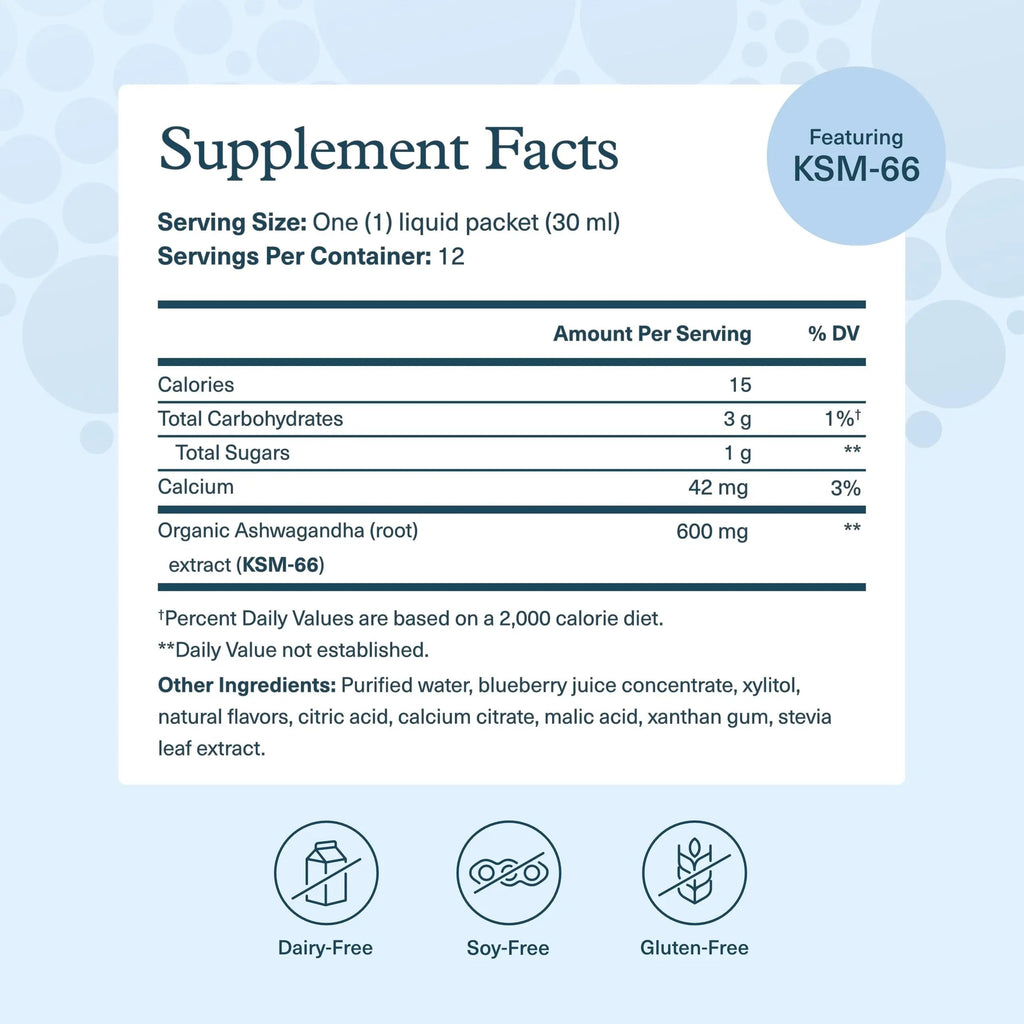 Youtheory Ashwagandha Liquid - with Organic KSM-66 Ashwagandha - Herbal Blend to Support Stress Relief & Energy Levels* - Helps Support Mood* - 1 oz Single Serve Packet, Pack of 12 YoutheoryBuy Supplements Australia