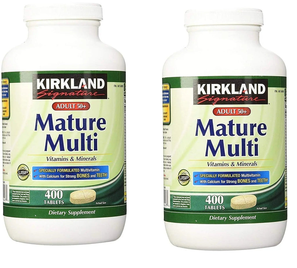 Kirkland Signature Adult 50+ Multi Vitamins & Minerals, 400 Tablets (2 Pack) KIRKLAND