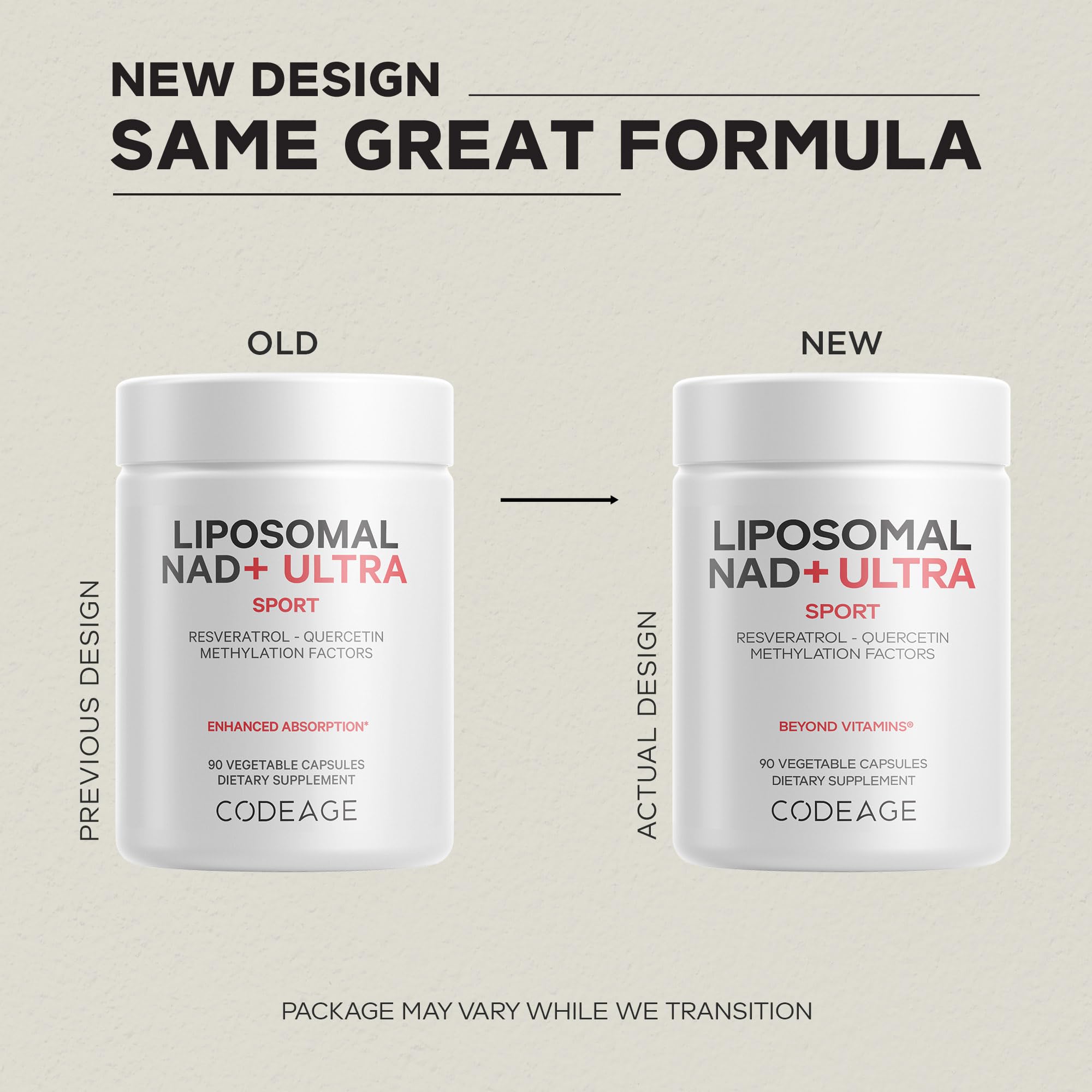 Codeage Liposomal NAD+ with Resveratrol & Vitamin B - NAD Plus Ultra for Energy & Healthy Aging Support - NAD Vitamin Supplement with Quercetin, Betaine, Riboflavin - Bioavailable - 90 Capsules CodeageBuy Supplements Australia