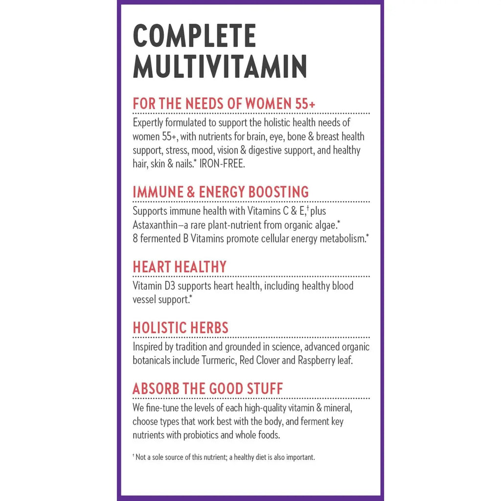 New Chapter Women’s Multivitamin 55+, Astaxanthin, B6, B12, D3, Vitamin C & Zinc, Immune, Heart, Cellular Energy New ChapterBuy Supplements Australia