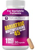 ProCare Health Bariatric Multivitamin with 45mg Iron (30 Easy to Swallow Capsules) - Once Daily Post-Op Support for Gastric Bypass ProCare HealthBuy Supplements Australia