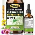 Vccvaa Lymph & Liver Cleanse - 20-in-1 Lymphatic Drainage & Liver Detox Supplement with Milk Thistle, Echinacea, Fucoxanthin - 60mL Liquid Formula for Immune & Digestive Support Vccvaa buy supplements Au