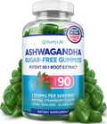 Sugar-Free Ashwagandha Gummies for Stress, Sleep & Mood Support - High-Potency 30:1 Ashwagandha Supplement Extract - Vegan Adaptogen Supplement for Women & Men, Natural Flavor, Plant-Based, 90 Gummies Purify LifeBuy Supplements Australia