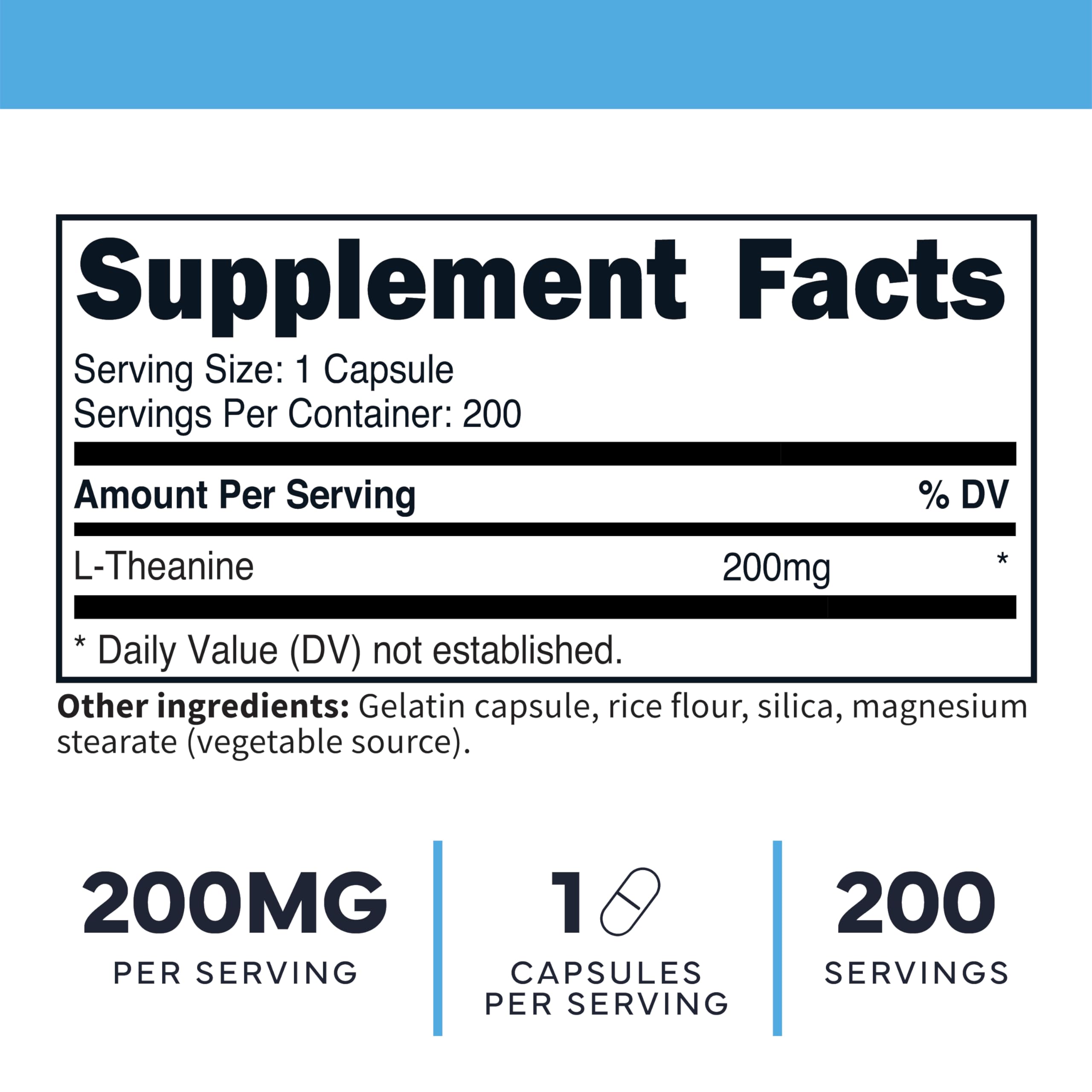 Type Zero L-Theanine (200mg) 200 Capsules - Clean L-Theanine Supplement, Keto, GMO-Free Type ZeroBuy Supplements Australia