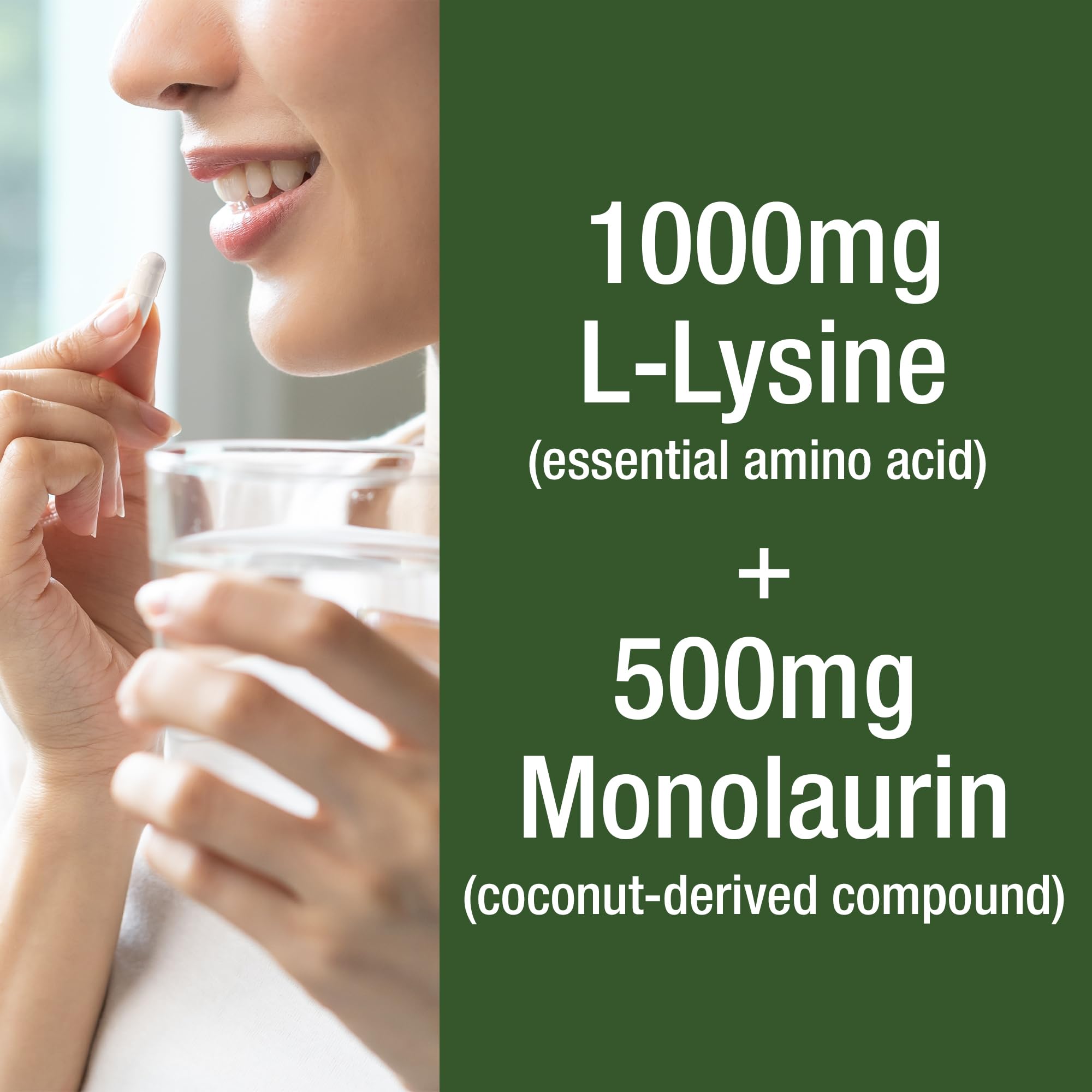 Peak Performance L Lysine 1000mg + Monolaurin 500mg Supplement for Immune Support - High Potency L-Lysine for Lips, Skin, & Health - 2-in-1 Bioavailable Supplements for Men and Women - 60 Capsules Peak PerformanceBuy Supplements Australia