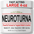 Nuturna Nerve Cream - Fast Acting Comfort for Feet, Hands, Legs & Toes - Ultra Strength Menthol, Arnica, Aloe Vera, MSM - Cooling Soothing Comfort - Non-Greasy, Paraben-Free - 4 oz NuturnaBuy Supplements Australia