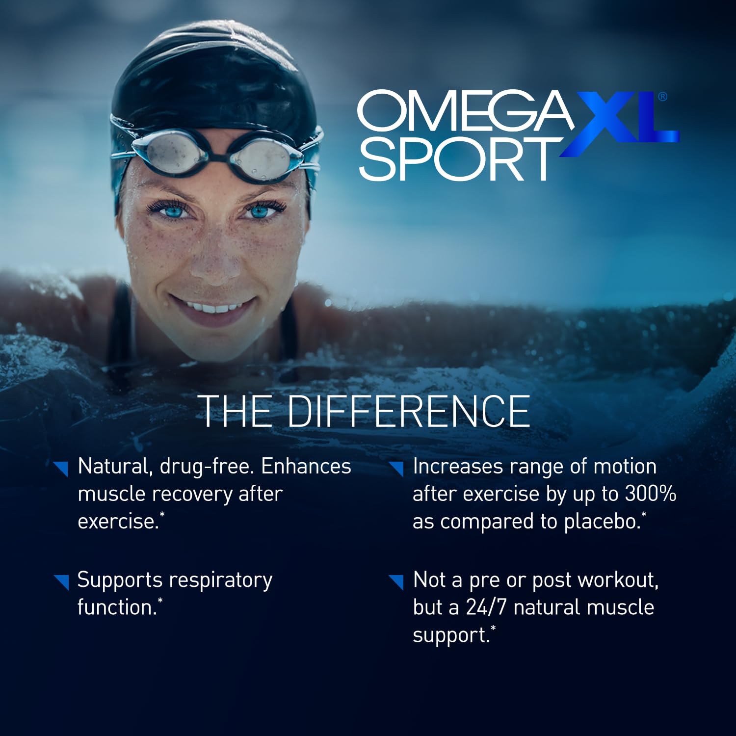 OmegaXL Sport Extra Strength Muscle Recovery Supplement and Respiratory Support Supplement - Improves DOMS and ROM, Clinically Supported Green-Lipped Mussel Oil (60 Softgels) OmegaXL buy supplements Au