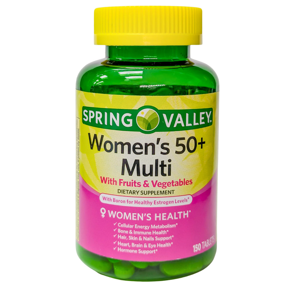 Spring Valley Women's 50+ Multi with Fruits & Vegetables Dietary Supplement 150 Tablets (One Bottle) Good Health Buena SaludBuy Supplements Australia