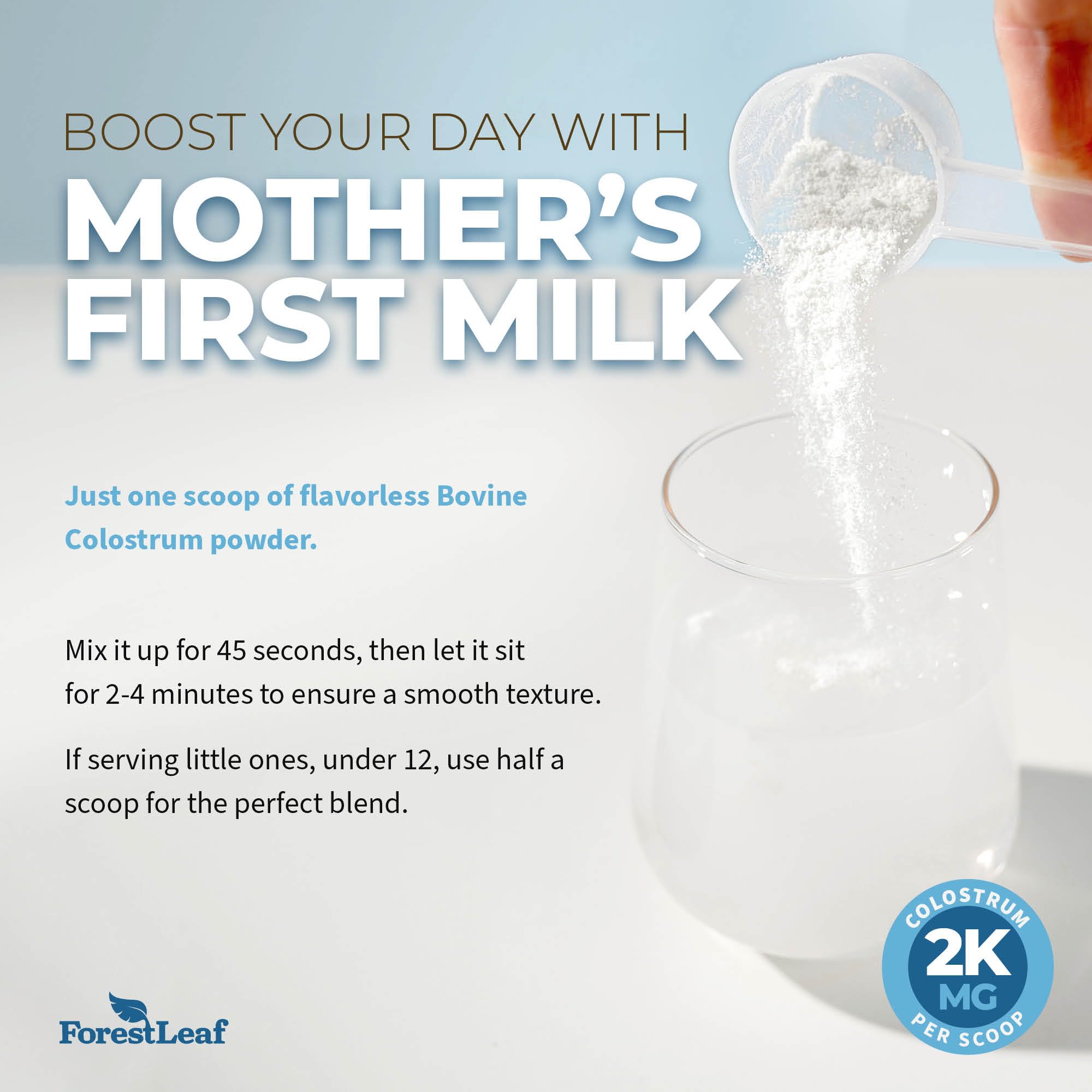 ForestLeaf Colostrum Powder 50% IgG Highest Concentration - Grass Fed Bovine ForestLeafBuy Supplements Australia