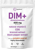 Micro Ingredients DIM+ Supplement 400mg for Men & Women | 240 Softgels with Pumpkin Seed Oil | Highly Bioavailable 7-in-1 Complex with Vitamin E, CDG, Broccoli & Black Pepper Extract Micro IngredientsBuy Supplements Australia