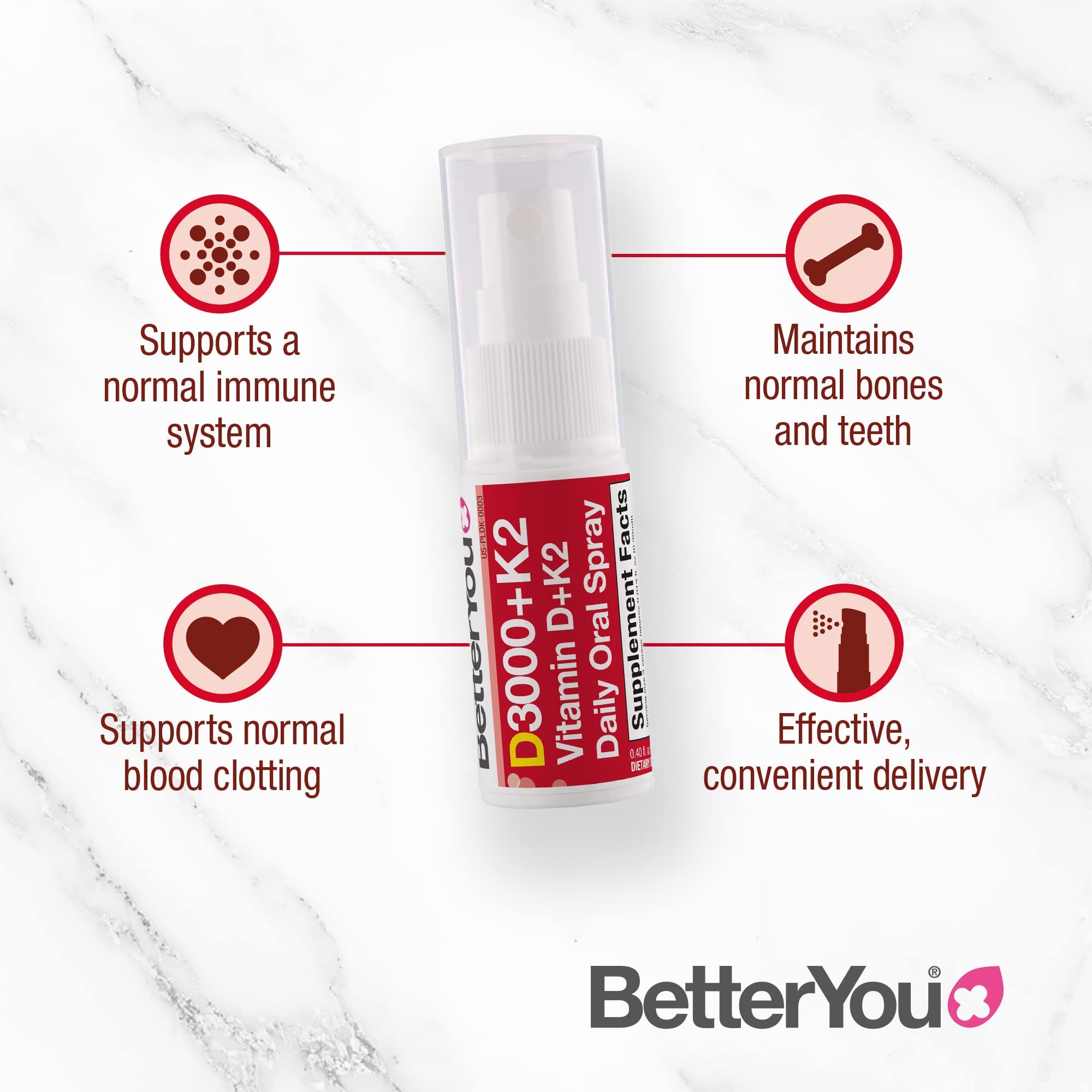 BetterYou D3000 + Vitamin D + K2 Spray 12ml BetterYouBuy Supplements Australia