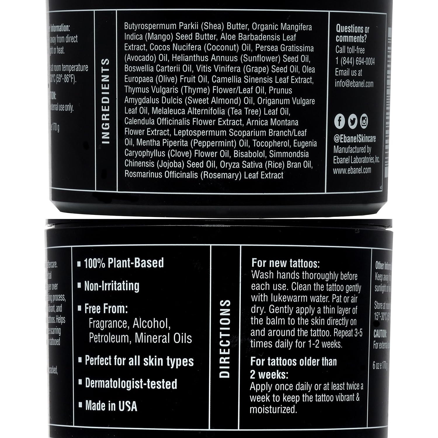 Ebanel Bundle of 5% Lidocaine Numbing Spray and Tattoo Aftercare Healing Balm Ebanel buy supplements Au