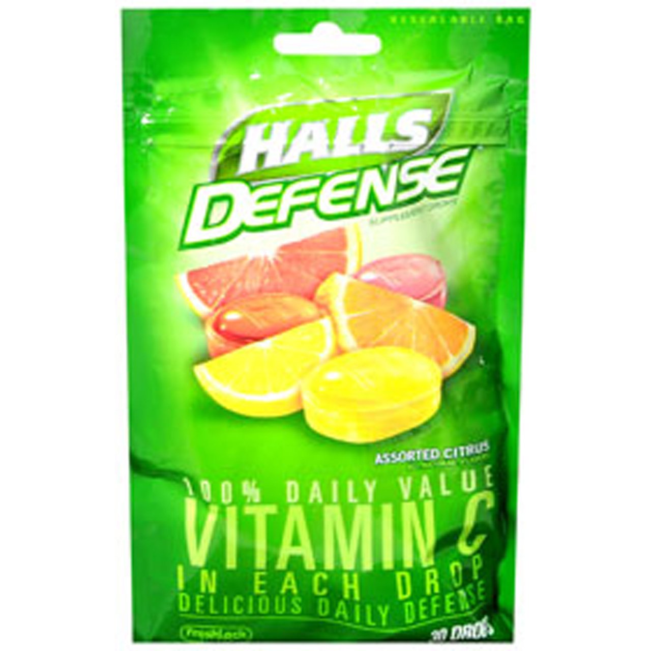 Halls Defense Vitamin C Assorted Citrus Supplement Drops - 30 Drops HALLS buy supplements Au