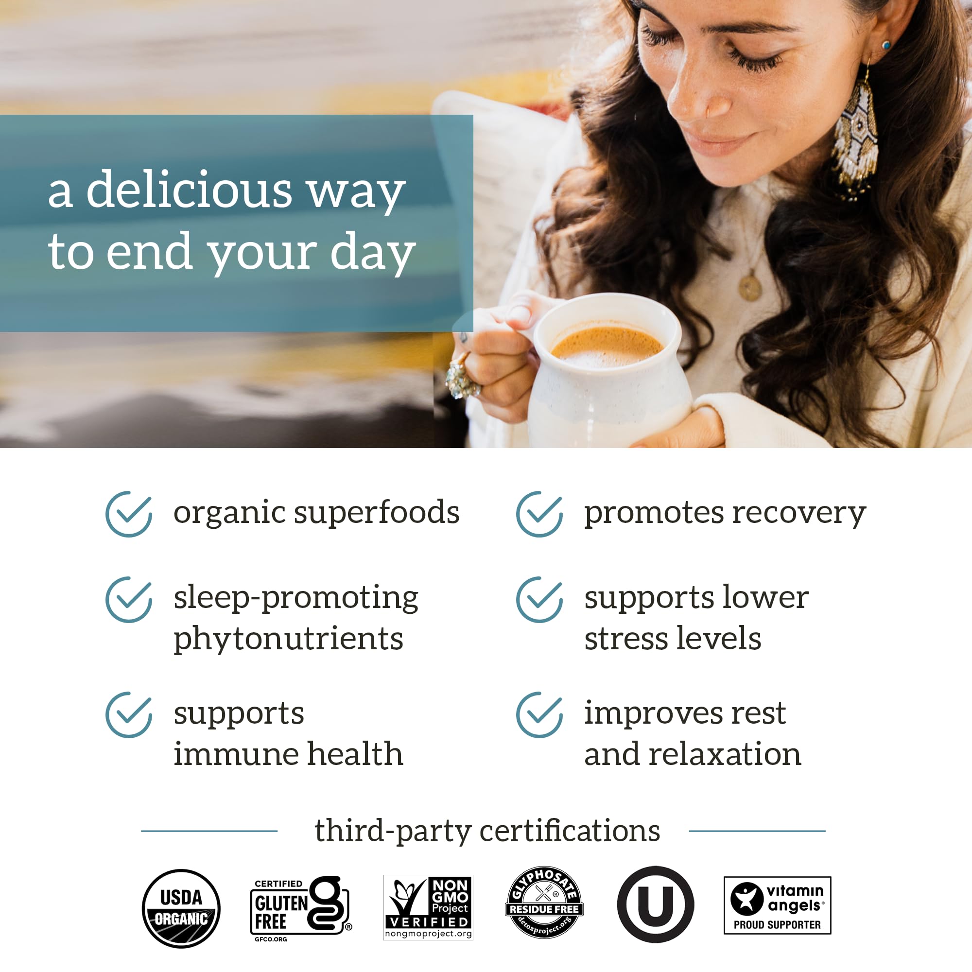 Organifi: Gold - Superfood Supplement Powder- 90 Servings (3 Pack) - Stress Support OrganifiBuy Supplements Australia