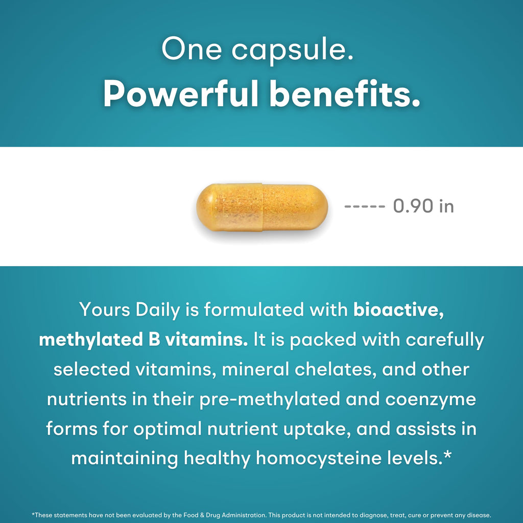 You Vites - Methylated Multivitamin for Men and Women, Methyl Multi Without Iron - 60 Capsules, MTHFR Supplement with Methyl B12, Methylfolate (5-MTHF), CoQ10 for Energy, Heart and Mood Support You Vites buy supplements Au