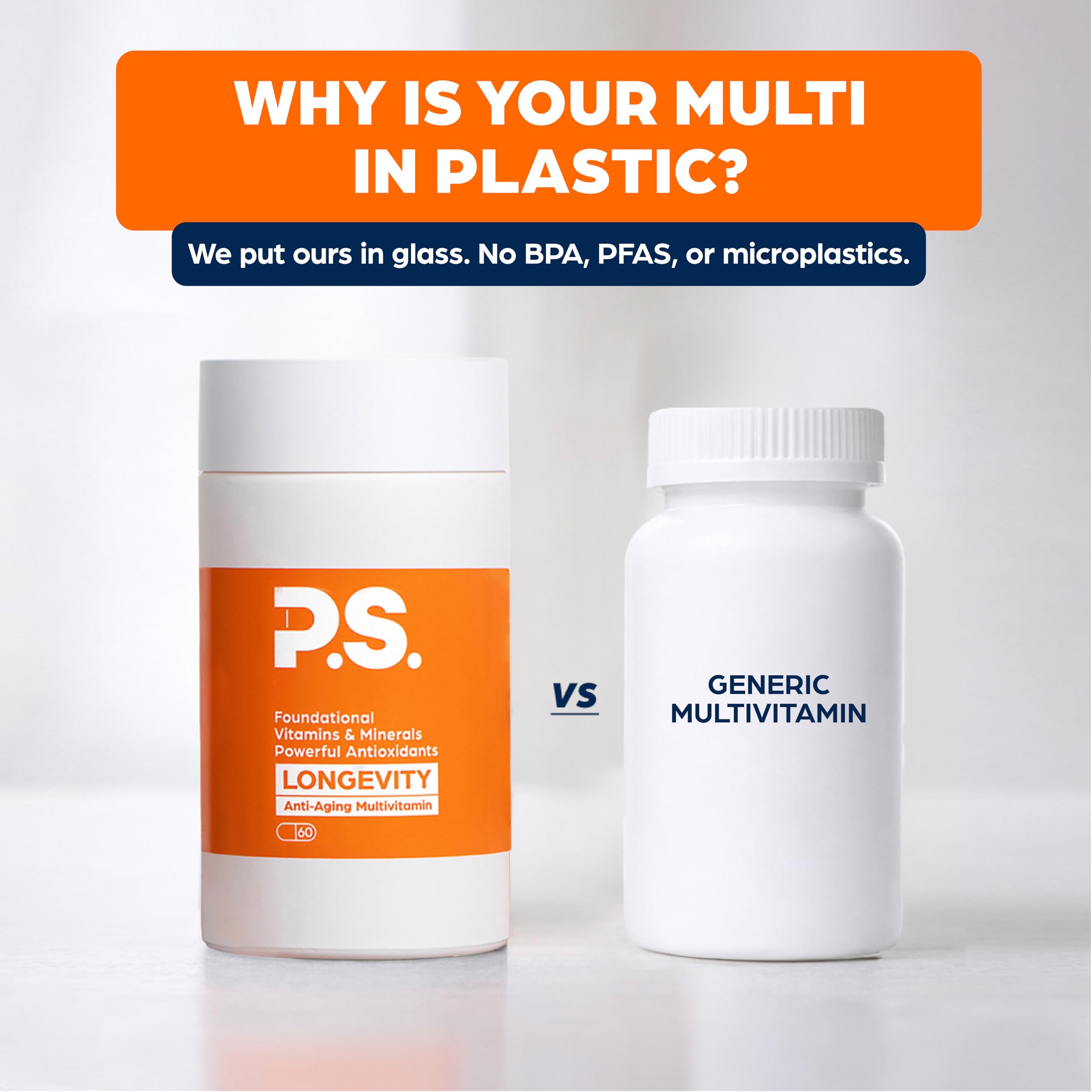 PS Longevity Supplement – Anti-Aging Multivitamin for Men & Women – Premium Methylated B Vitamins, CoQ10, NR, Urolithin A & Natural Antioxidants – Cellular Health, Energy & Memory – 2 Month Supply PSBuy Supplements Australia