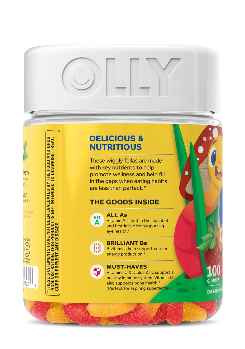 OLLY Kids Multivitamin Gummy Worms, Overall Health and Immune Support, Vitamins and Minerals A, C, D, E, Bs and Zinc OLLYBuy Supplements Australia