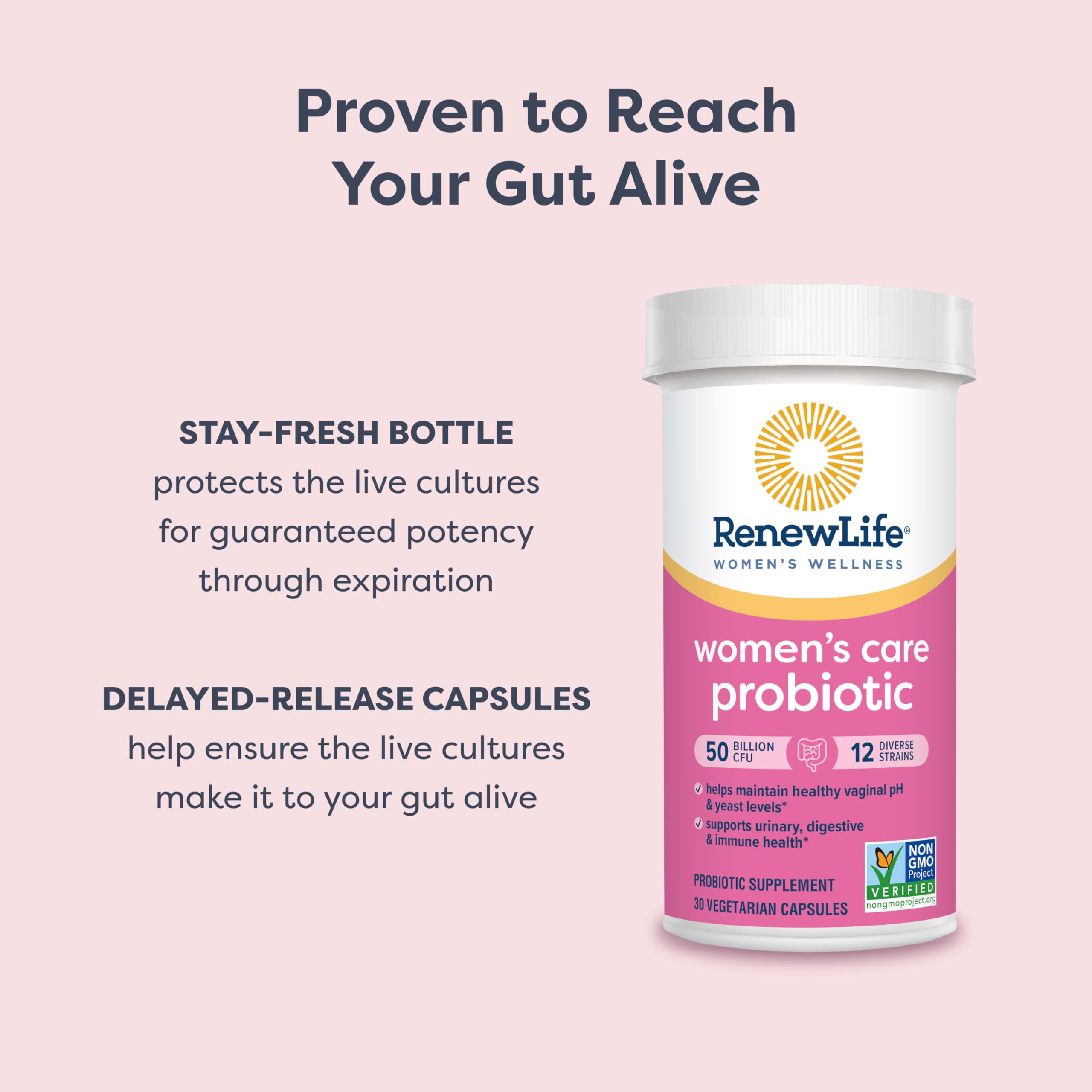 Renew Life Women's Probiotic Capsules, 50 Billion CFU Guaranteed, Supports pH Balance, Vaginal, Urinary, Digestive and Immune Health(2), L. Rhamnosus GG, Dairy, Soy and Gluten-Free, 60 Count Renew Life buy supplements Au