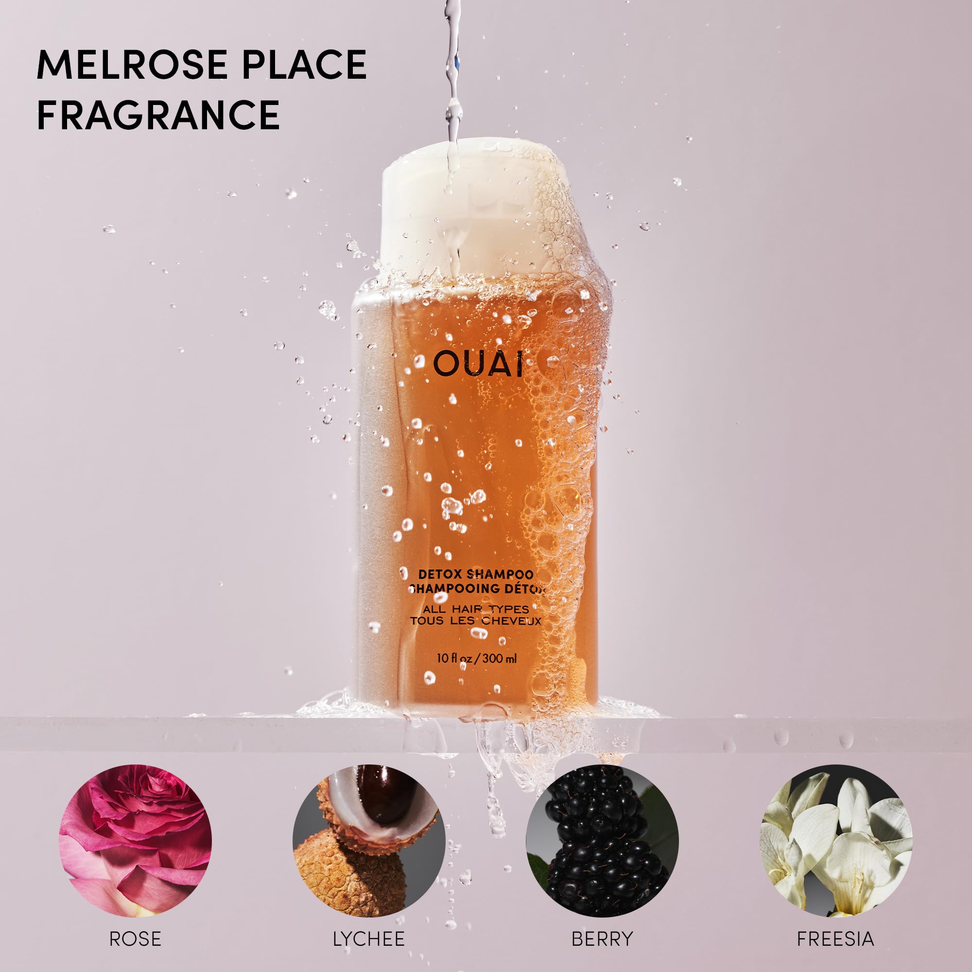 OUAI Detox Shampoo - Clarifying Shampoo for Build Up, Dirt, Oil, Product and Hard Water - Apple Cider Vinegar & Keratin for Clean, Refreshed Hair - Sulfate-Free Hair Care (10 oz) OUAIBuy Supplements Australia