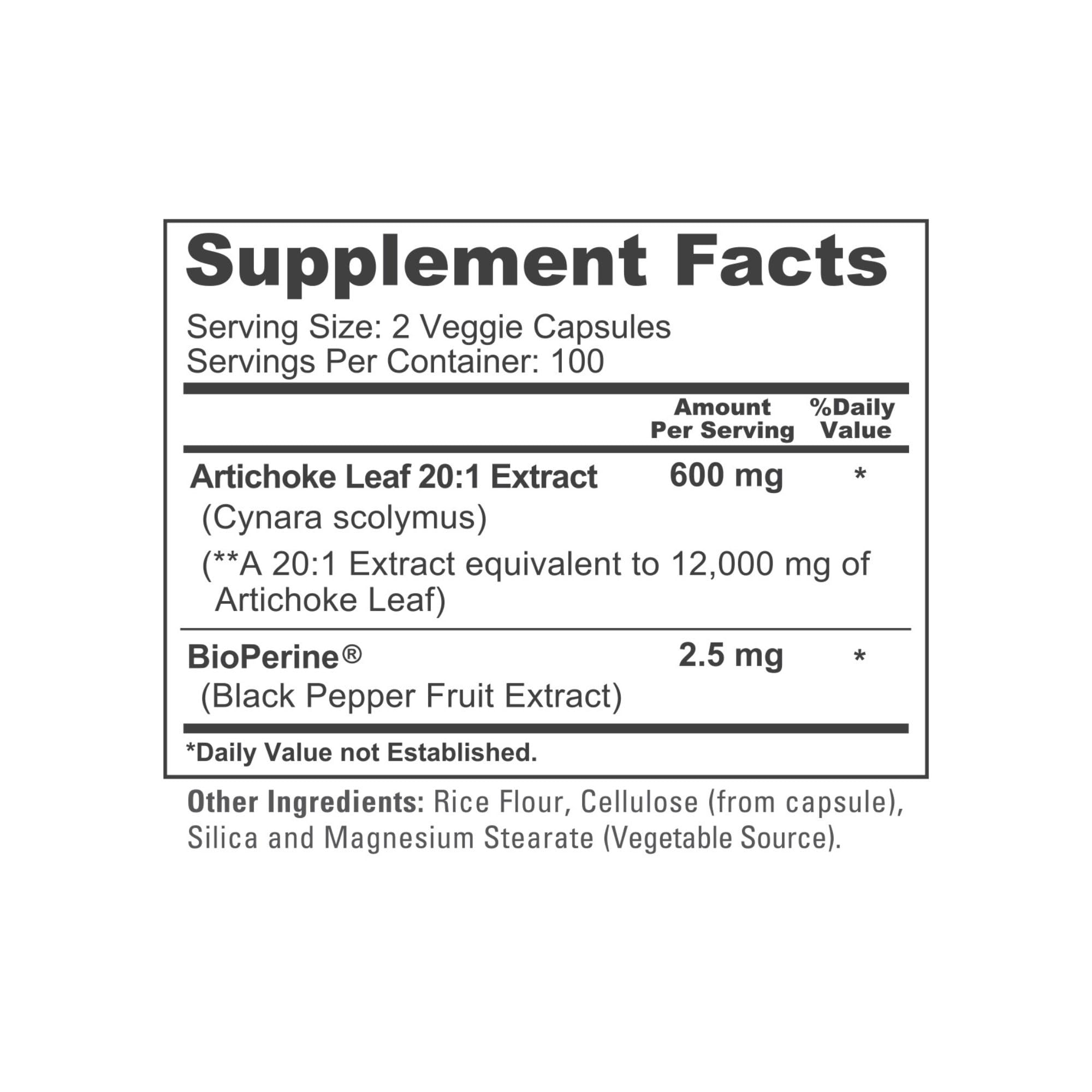 NusaPure Artichoke 20:1 Extract, 600 mg Equivalent to 12,000mg 200 Veggie caps (Non-GMO, Gluten Free) NusaPureBuy Supplements Australia