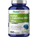 NusaPure Acetyl L-Carnitine 750mg per Caps 150 Veggie Capsules (Non-GMO, Vegan) High Potency Acetyl L Carnitine HCL (ALCAR) NusaPureBuy Supplements Australia