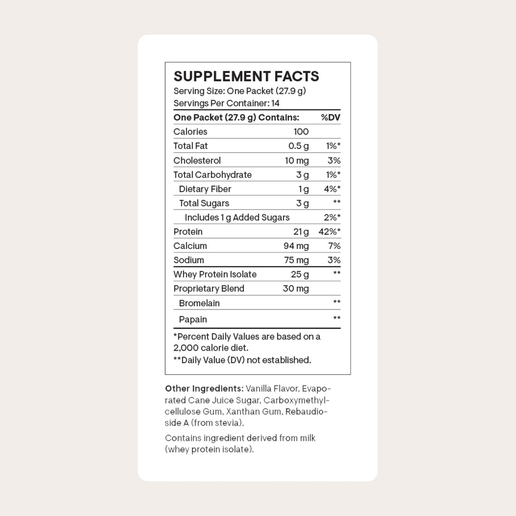 THORNE - Whey Protein Isolate - 21 Grams of Easy-to-Digest Whey Protein Powder - NSF Certified for Sport - Vanilla - 13.79 Ounces - 14 Packets THORNEBuy Supplements Australia