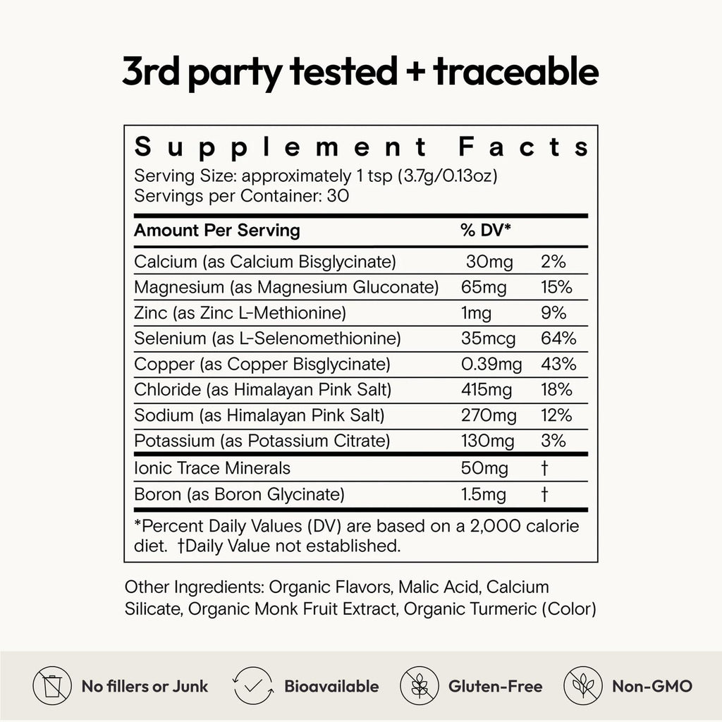 Moon Juice Mini Dew Electrolytes Powder - Sugar Free Minerals & Electrolyte Hydration Powder for Instant Hydration & Brain Support - Magnesium, Calcium, Potassium, Pink Salt, Pomelo, 30 Servings Moon JuiceBuy Supplements Australia