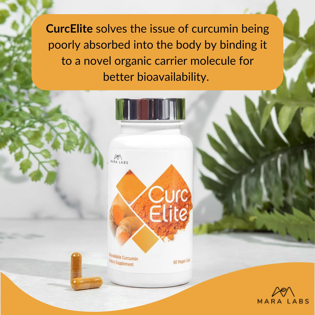 Mara Labs CurcElite Curcumin | Turmeric Extract 95% Curcuminoids | Vegan, No Fillers, and Non-GMO | 60 Vegan Capsules BrocElite buy supplements Au